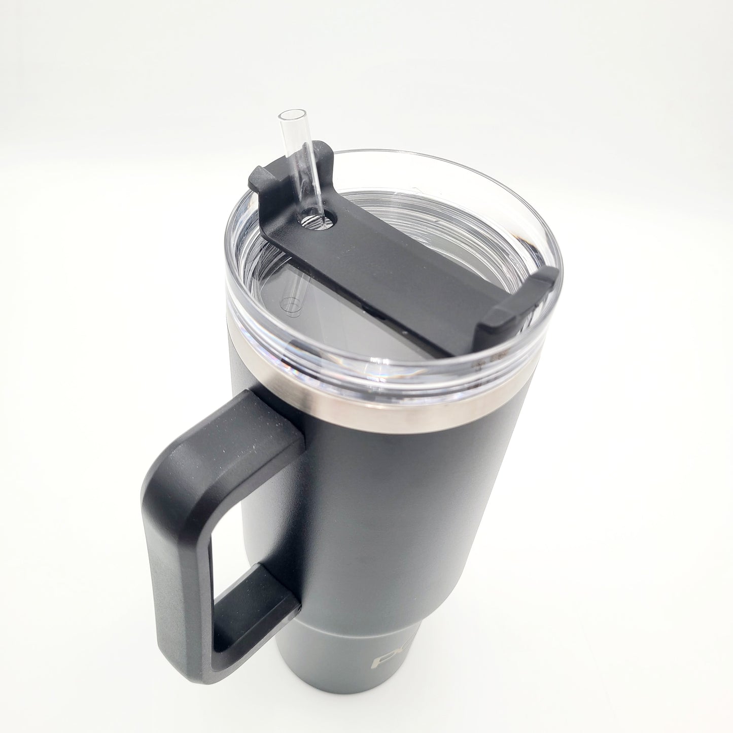 Tumbler Cup with Handle, Straw, and Lid could be for hot, cold water, tea or coffee. Double Wall Vacuum Sealed Reusable Stainless Steel Insulated Water Bottle, Travel Mug Cup 40oz