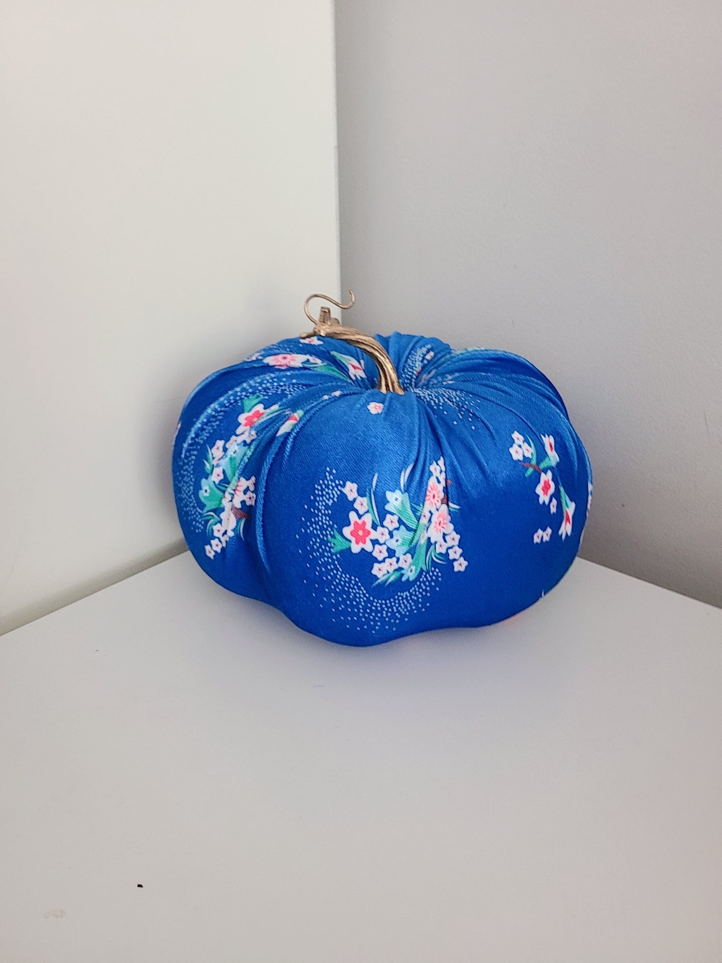 Hmong velvet pumpkin for decoration. Handmade pumpkin with foam inside.